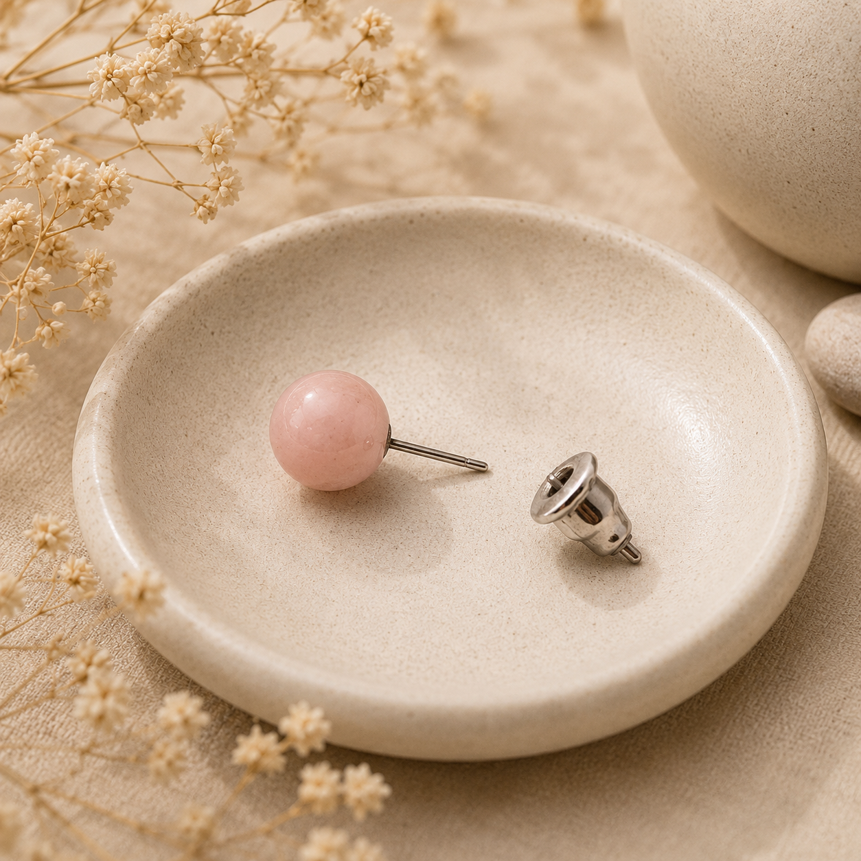 💎Boucles d'oreilles Rhodonite 6mm