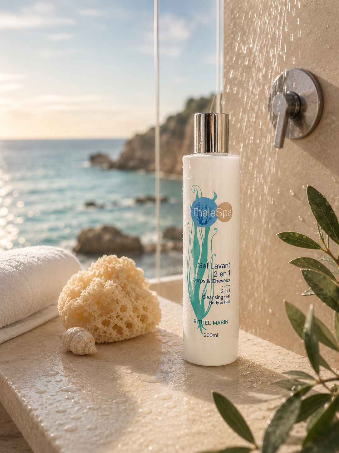🚿Gel lavant 2 en 1 corps et cheveux 200 ml Thalaspa