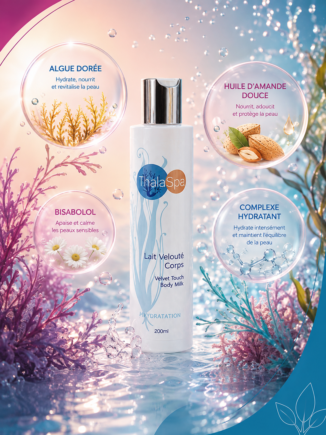 🧴Lait velouté corps 200 ml Thalaspa